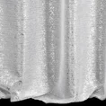 DESIGN 91 Zasłona z lekkiej tkaniny z nakrapianym srebrnym nadrukiem - 140 x 250 cm - biały 3