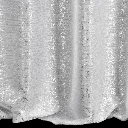 DESIGN 91 Zasłona z lekkiej tkaniny z nakrapianym srebrnym nadrukiem DESIGN 91 Zasłona z lekkiej tkaniny z nakrapianym srebrnym nadrukiem - 140 x 250 cm