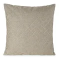 Poszewka dekoracyjna MILA z geometrycznym haftem - 45 x 45 cm - beżowy 1