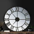 Dekoracyjny zegar ścienny w stylu vintage z metalu i szkła - 50 x 5 x 50 cm - czarny 9