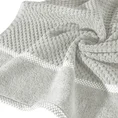 EUROFIRANY PREMIUM Ręcznik CALEB z bawełny frotte o strukturze drobnej krateczki - 70 x 140 cm - jasnoszary 5