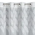 Firana ANET z ozdobnym pasem żakardowych liści w górnej części - 140 x 250 cm - biały 6