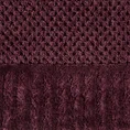 ELLA LINE Ręcznik MIKE w kolorze bordowym, bawełniany tkany w krateczkę z welurowym brzegiem - 70 x 140 cm - bordowy 2