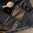EVA MINGE Ręcznik MINGE 3 z bordiurą zdobioną fantazyjnym nadrukiem geometrycznym - 50 x 90 cm - czarny 6