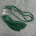 Dekoracyjny sznur IZA do upięć z chwostem z kryształem, styl glamour - 74 x 35 cm - turkusowy 1