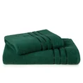 Komplet ręczników LOCA z bordiurą z tkanymi paskami - 37 x 25 x 10 cm - butelkowy zielony 2