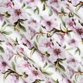 Zasłona ARLETA z miękkiej tkaniny z kwiatowym nadrukiem - 140 x 270 cm - biały 13