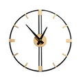 Dekoracyjny zegar ścienny z metalu w nowoczesnym minimalistycznym stylu - 40 x 5 x 40 cm - czarny 1