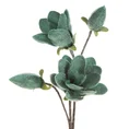 Kwiat sztuczny dekoracyjny oprószony brokatem - dł.59cm dł.kwiat30cm śr 17 - błękitny 1