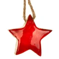 Ozdoba choinkowa w kształcie gwiazdki - 5 x 4 x 5 cm - czerwony 2