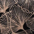 Koc bawełniano-akrylowy z motywem liści miłorzębu - 150 x 200 cm - czarny 4