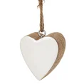 Ozdoba choinkowa w kształcie serca - 5 x 2 x 5 cm - biały 2