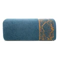 LIMITED COLLECTION ręcznik MUSA z welwetową bordiurą z wzorem liści miłorzębu ENERGIA GRANATU - 50 x 90 cm - granatowy 3