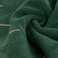 Ręcznik z szenilową bordiurą w błyszczące ukośne paski - 30 x 50 cm - butelkowy zielony 5