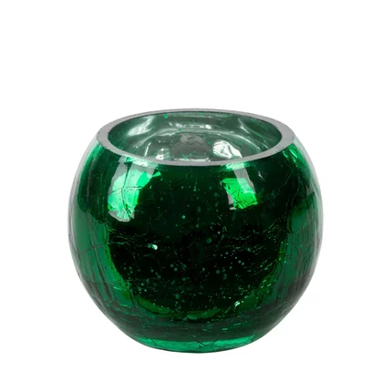 Świecznik VERRE ze szkła artystycznego z marmurkową fakturą Świecznik VERRE ze szkła artystycznego z marmurkową fakturą - ∅ 10 x 8 cm