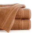 Ręcznik CARLO  z bordiurą z ażurowym wzorem - 70 x 140 cm - ceglasty 1