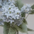 BEZ - LILAK gałązka, kwiat sztuczny dekoracyjny - dł. 77 cm dł. z kwiatami 20 cm dł. kwiat 13 cm - biały 2