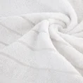 Ręcznik bawełniany DALI z bordiurą w paseczki przetykane srebrną nitką - 70 x 140 cm - biały 5