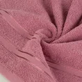 Ręcznik MANOLA z bordiurą podkreśloną żakardowymi paseczkami - 30 x 50 cm - pudrowy róż 5