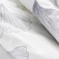 NOVA PRINT GIFT Komplet pościeli GINKO  z wysokogatunkowej satyny bawełnianej z motywem liści miłorzębu w kartonowym opakowaniu na prezent - 220 x 200 cm - biały 5