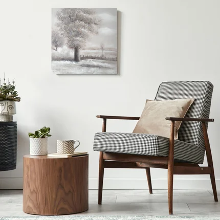 Obraz TREE 2 ręcznie malowany na płótnie pejzaż z drzewem Obraz TREE 2 ręcznie malowany na płótnie pejzaż z drzewem - 100 x 100 cm