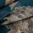 NOVA PRINT GIFT Komplet pościeli MOLLY w kartonowym opakowaniu z wysokogatunkowej satyny bawełnianej z motywem kwiatów - 220 x 200 cm - turkusowy 5