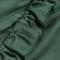 REINA LINE Komplet pościeli z makosatyny bawełnianej zdobionej falbanami - 220 x 200 cm - butelkowy zielony 5