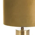 Lampa stołowa AMARA z welwetowym abażurem - 27 x 27 x 43 cm - jasnobrązowy 2
