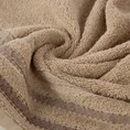 Ręcznik IRENE z puszystej bawełny podkreślony paseczkami - 70 x 140 cm - beżowy 5