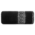 Ręcznik NIKOLA z ozdobną żakardową bordiurą - 70 x 140 cm - czarny 3