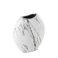 Wazon ceramiczny SANA  z marmurkowym wzorem - 14 x 7 x 16 cm - biały 2