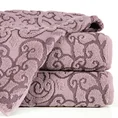 Ręcznik z żakardowym wzorem - 70 x 140 cm - pudrowy 1