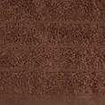 Ręcznik RENI o klasycznym designie z bordiurą w formie trzech tkanych paseczków - 50 x 90 cm - brązowy 2