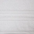 Ręcznik GALA bawełniany z  bordiurą w paski podkreślone błyszczącą nicią - 70 x 140 cm - biały 2