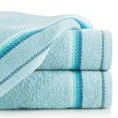 Ręcznik z delikatnym ozdobnym stebnowaniem - 70 x 140 cm - niebieski 1