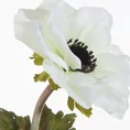 ANEMON kwiat sztuczny dekoracyjny z płatkami z jedwabistej tkaniny - 53 cm - biały 2