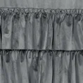 Zasłona CHARLOTTE 1 z miękkiego i miłego w dotyku welwetu z czterema falbanami,  gramatura 260 g/m2 - 140 x 270 cm - stalowy 12