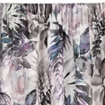 Zasłona LILIA w stylu eko z malarskim nadrukiem barwnych liści - 140 x 270 cm - biały 10