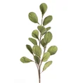 Gałązka z zielonymi liśćmi - sztuczny kwiat dekoracyjny z pianki foamirian - 100 cm - zielony 1