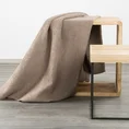 DESIGN 91 Narzuta na fotel-koc AMBER bardzo miękki w dotyku ze strukturalnym wzorem 3D z włókien bawełniano-akrylowych - 70 x 160 cm - ciemnobeżowy 1