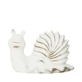 Figurka dekoracyjna ślimak w stylu shabby chic o przecieranych brzegach - 21 x 14 x 12 cm - biały 5