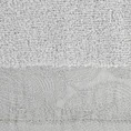 Ręcznik AGIS z żakardową bordiurą z motywem liści, ZERO TWIST - 30 x 50 cm - jasnoszary 2
