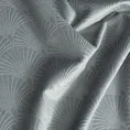 Zasłona JULIA z miękkiego welwetu z wytłaczanym geometrycznym wzorem wachlarzy - 140 x 250 cm - szary 5