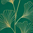 EUROFIRANY PREMIUM pościel HAFT  z satyny bawełnianej zdobiona haftowanymi liśćmi miłorzębu - 160 x 200 cm - zielony 4