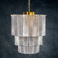 Lampa DALIA z prostokątnymi szklanymi zawieszkami - ∅ 42 x 50 cm - złoty 1