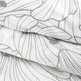 EUROFIRANY CLASSIC Komplet pościeli z wysokogatunkowej satyny bawełnianej z motywem kwiatów zentangle - 140 x 200 cm - biały 5