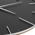 Duży  zegar ścienny w stylu nowoczesnym z czarnym cyferblatem,  60 cm średnicy - 60 x 4 x 60 cm - czarny 2
