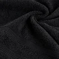 Ręcznik ALINE klasyczny z bordiurą w formie tkanych paseczków - 70 x 140 cm - czarny 5