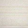 Ręcznik GALA bawełniany z  bordiurą w paski podkreślone błyszczącą nicią - 70 x 140 cm - kremowy 2