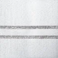 Bieżnik ze srebrną nicią zdobiony cyrkoniami - 70 x 150 cm - biały 5